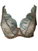 Ondine Soft Underwire triangle  Bralette– European Lace in Aqua Bloom